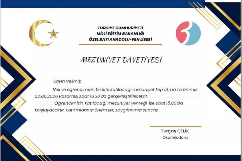 MEZUNİYET DAVETİYESİ